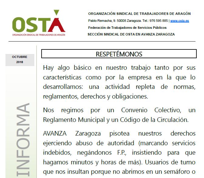 Informa octubre 2018